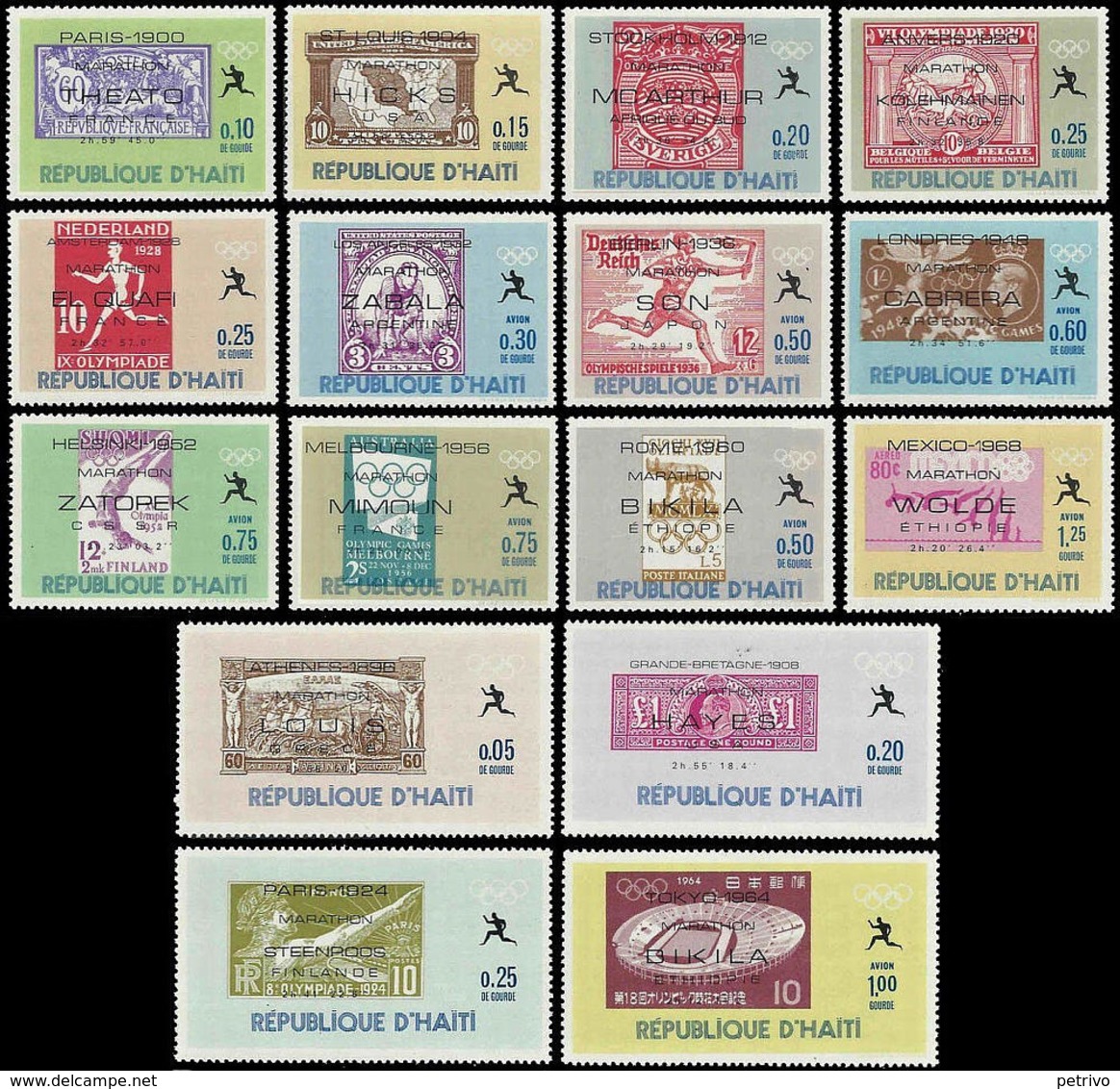 ** Haiti - 1969 - Olympic Marathon - Mi. 1028-43 - Other & Unclassified