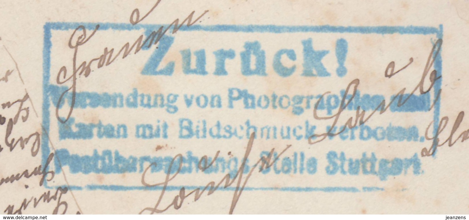 Carte à Vue - Spaichingen 30.07.1918->   - Zurück  - Censure/Censored/Zensur PüSt. Stuttgart - Cartas & Documentos