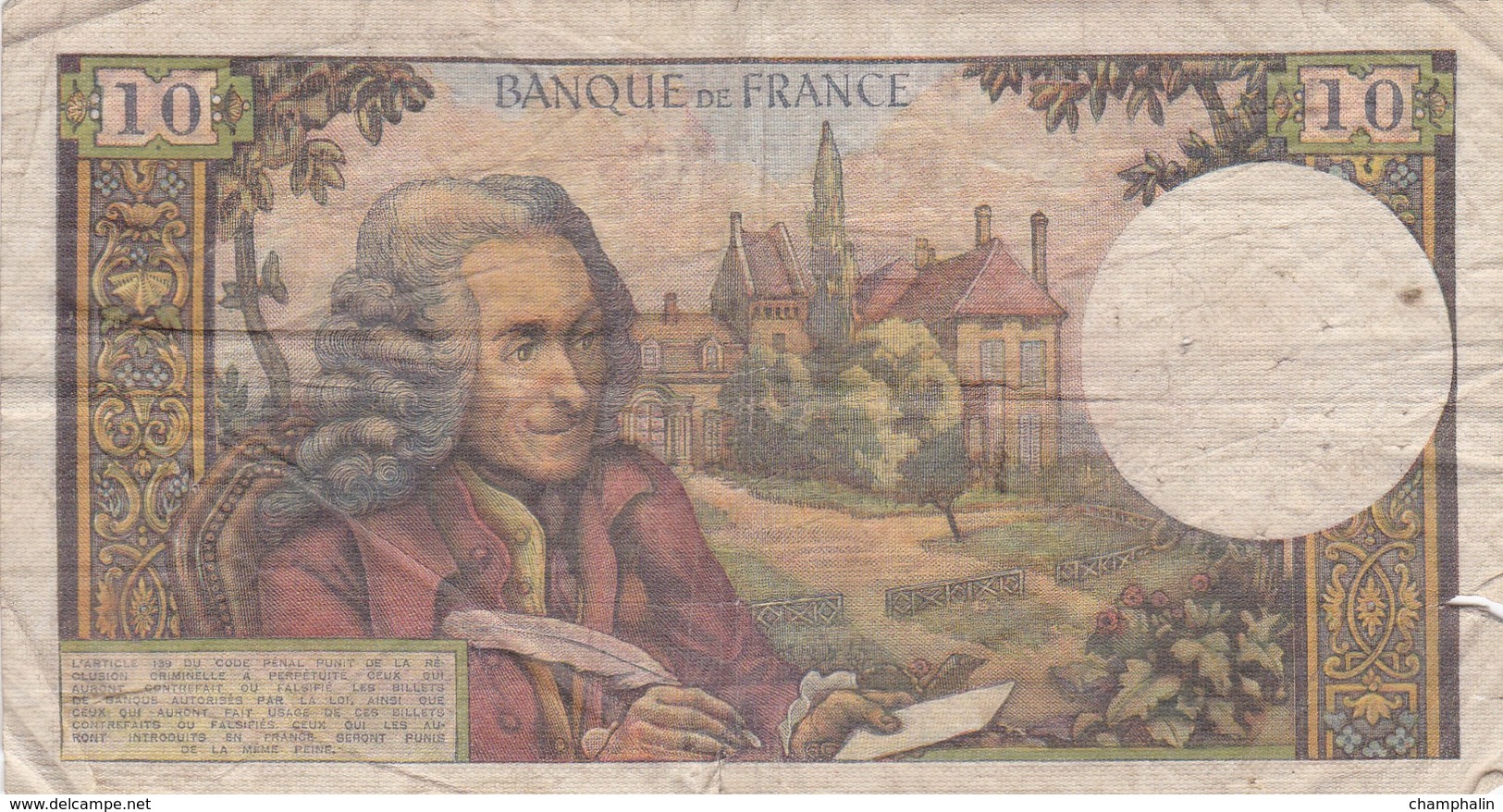 France - Billet De 10 Francs Type Voltaire - 5 Janvier 1967 V - 10 F 1963-1973 ''Voltaire''