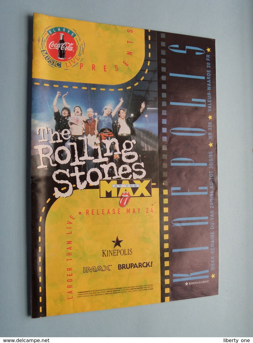 KINEPOLIS Nr. 335 * 24/5 > 30/5 The ROLLING STONES Max ( Zie - Voir Photo ) Anno 1995 ! - Magazines