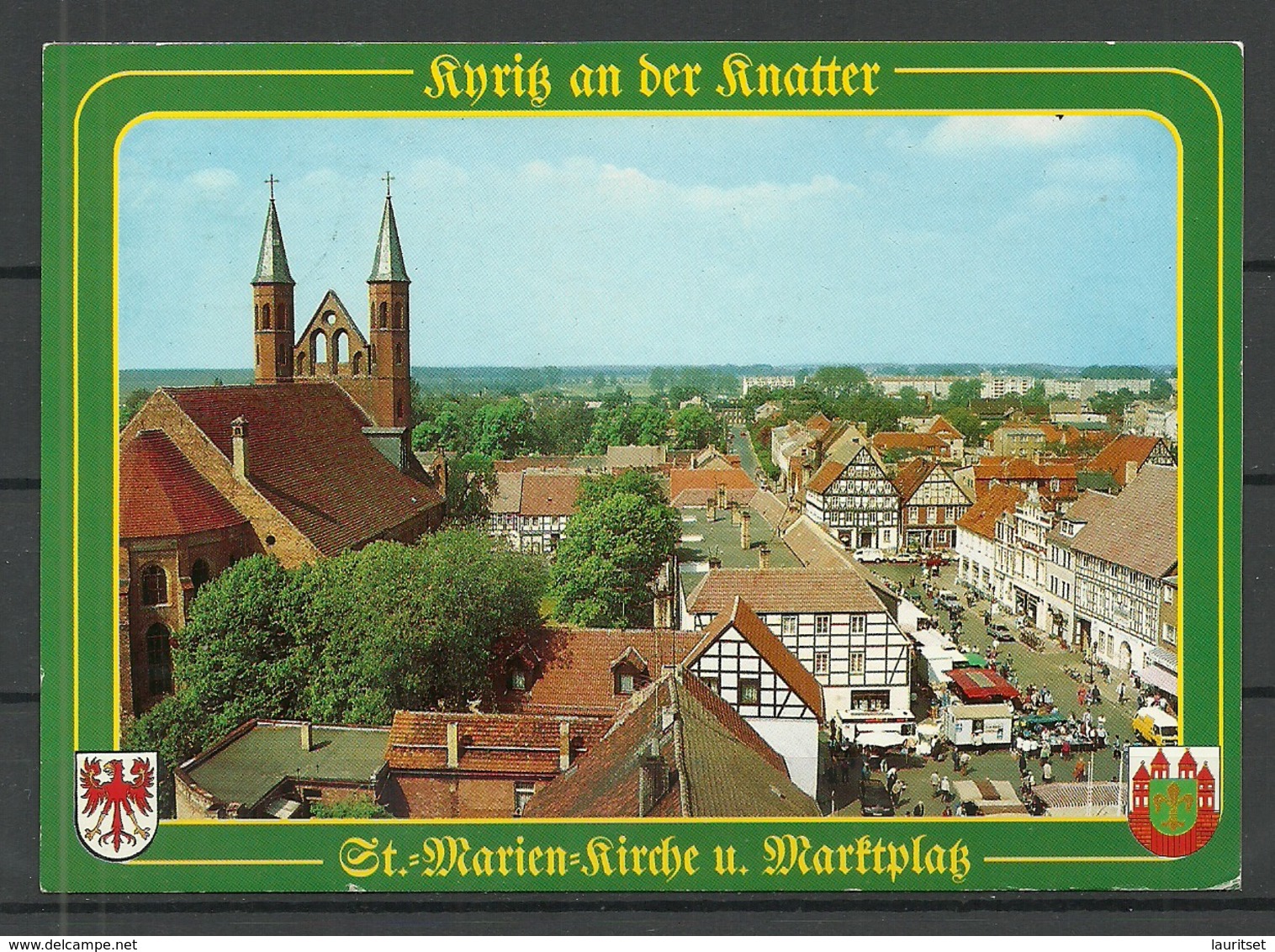 Deutschland KYRITZ An D. Knatter St. Marien-Kirche Und Marktplatz Sent 1994 With Stamp - Kyritz