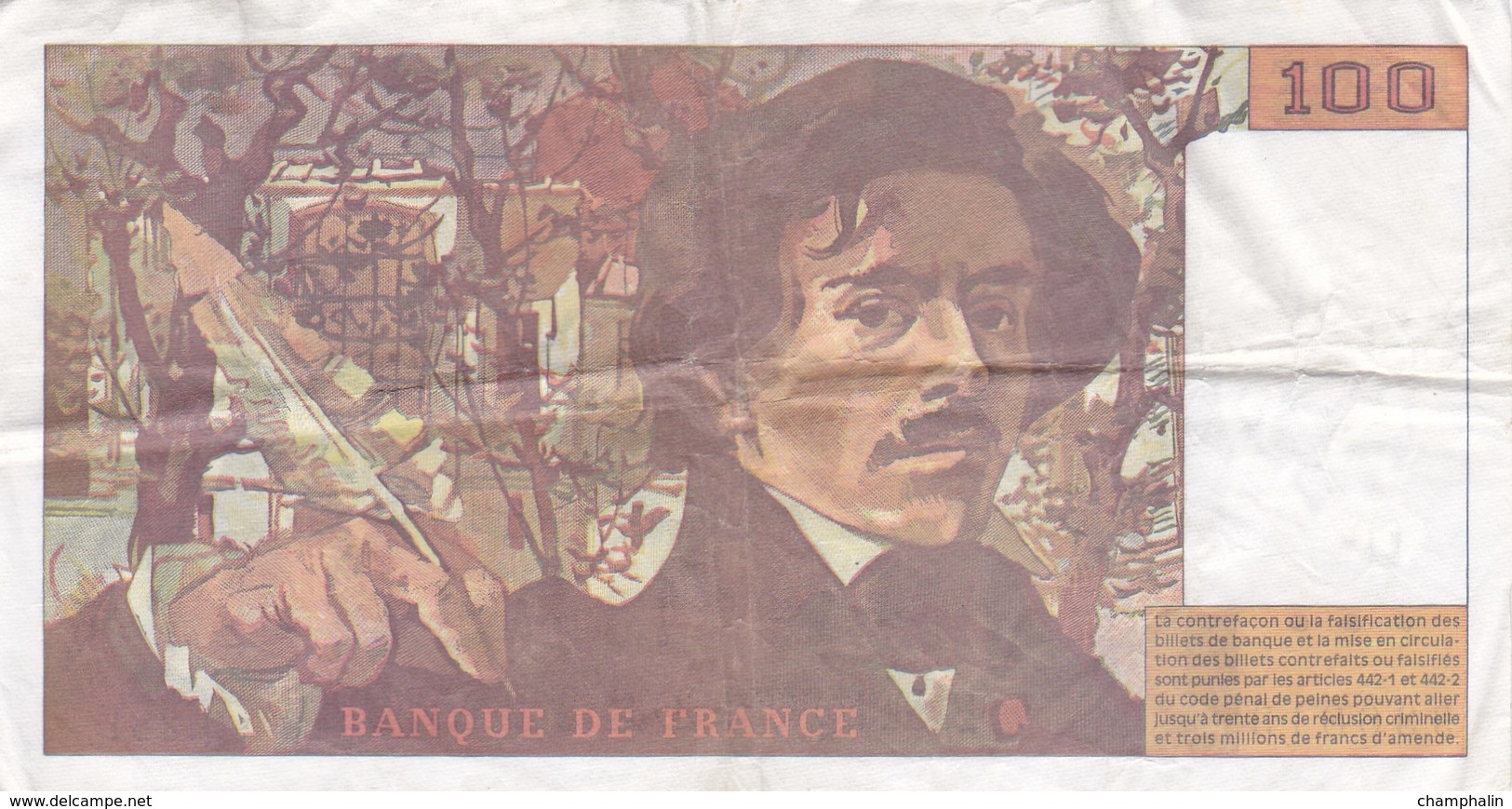 France - Billet De 100 Francs Type Eugène Delacroix - 1994 - 100 F 1978-1995 ''Delacroix''