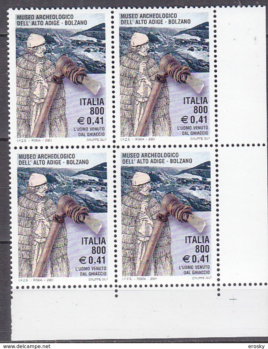 PGL DC0188 - ITALIA REPUBBLICA SASSONE N°2564 ** QUARTINA - 2001-10:  Nuovi