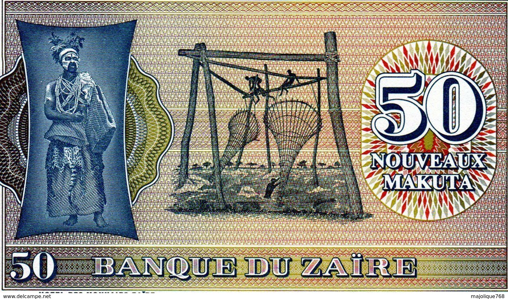 Billet De Banque Zaïre 50 Nouveau Makuta, Type Mobutu Du 24 Juin 1993 - Neuf - Zaire