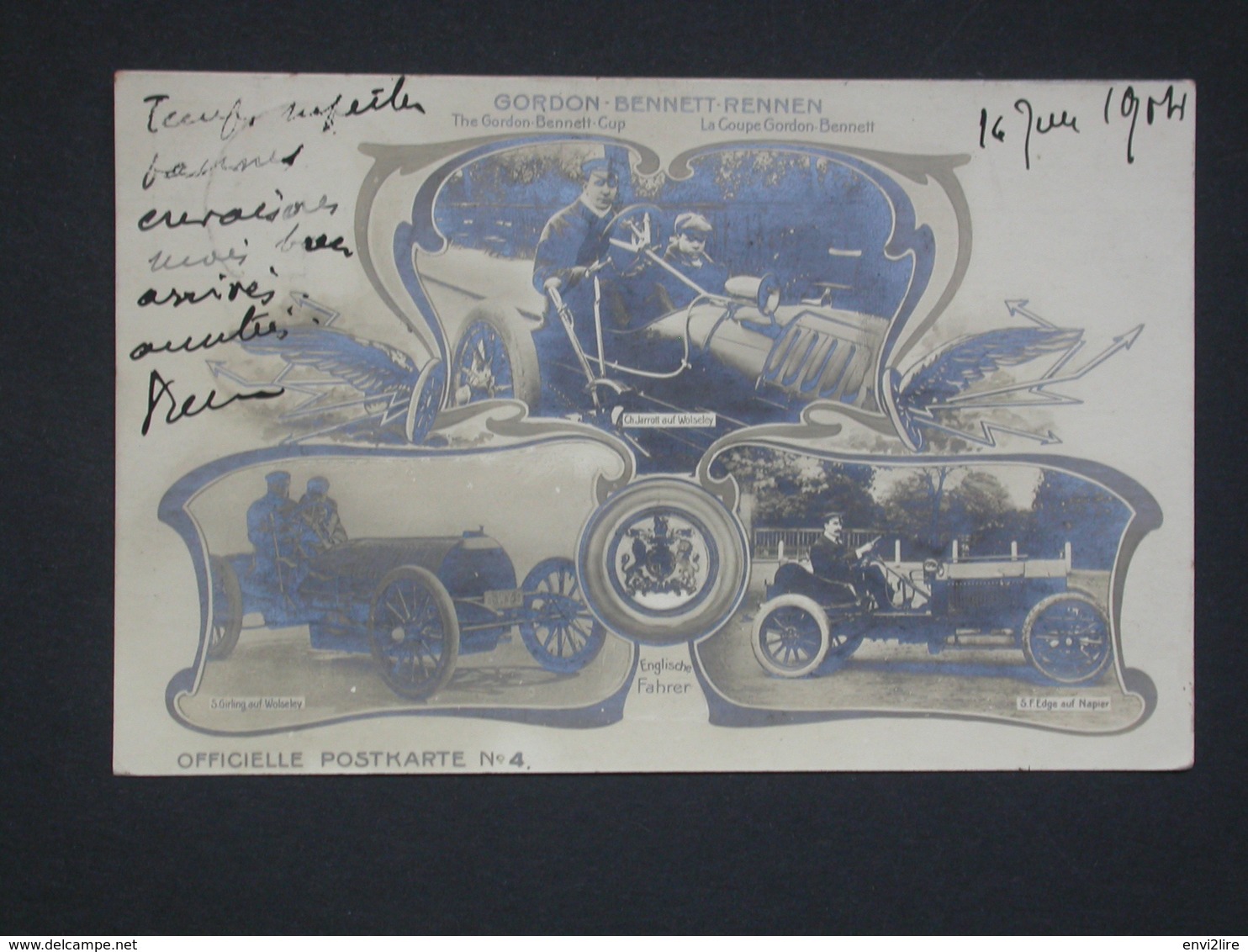 Ref5835 Carte Photo (cpa) - Gordon Bennett-Rennen - Voiture Coupe Course Automobile 1904 - Other & Unclassified