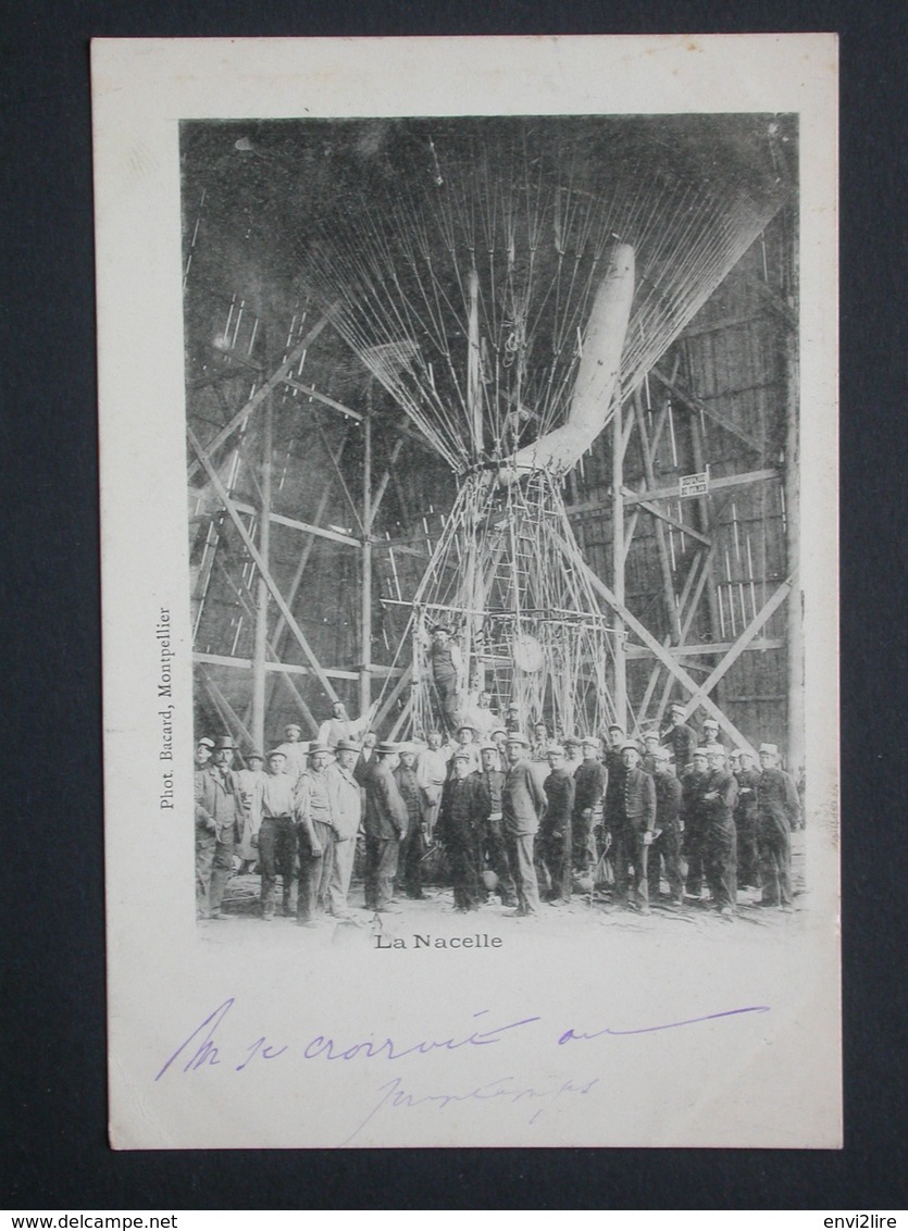 Ref5837 CPA Lot De 3 - Nacelle Hangar Et Equipe - Photo. Bacard 1903 - Montgolfière - Montgolfières