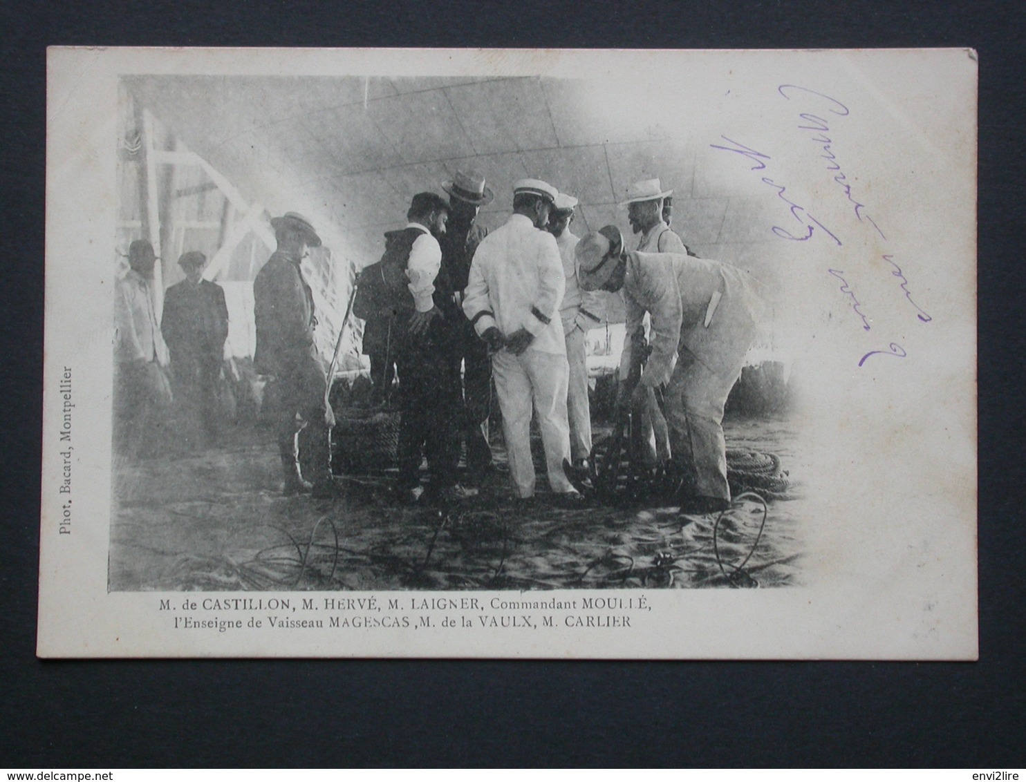 Ref5837 CPA Lot De 3 - Nacelle Hangar Et Equipe - Photo. Bacard 1903 - Montgolfière - Montgolfières