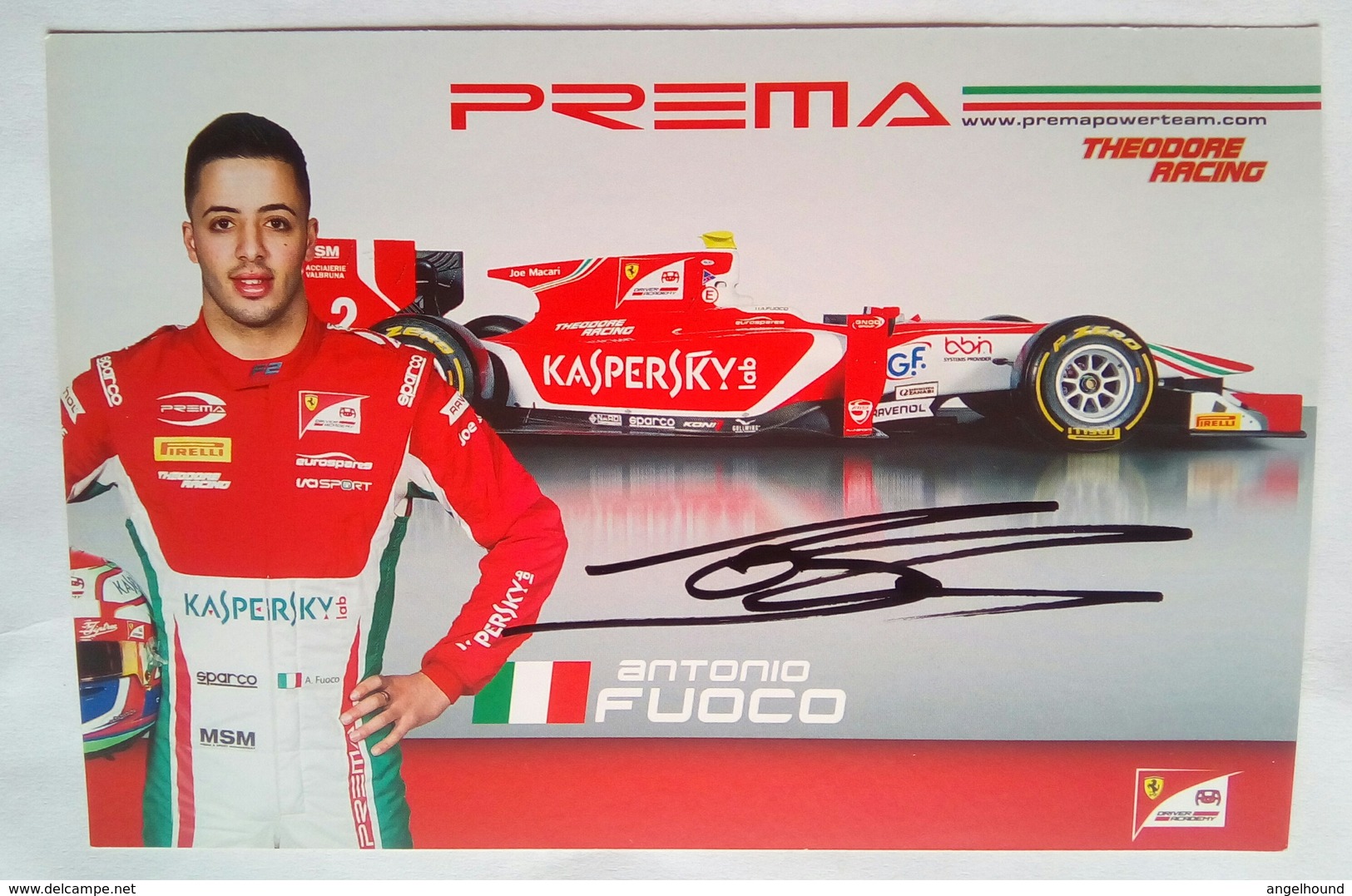 Prema Power Team Antonio Fuoco Signed Card - Autogramme