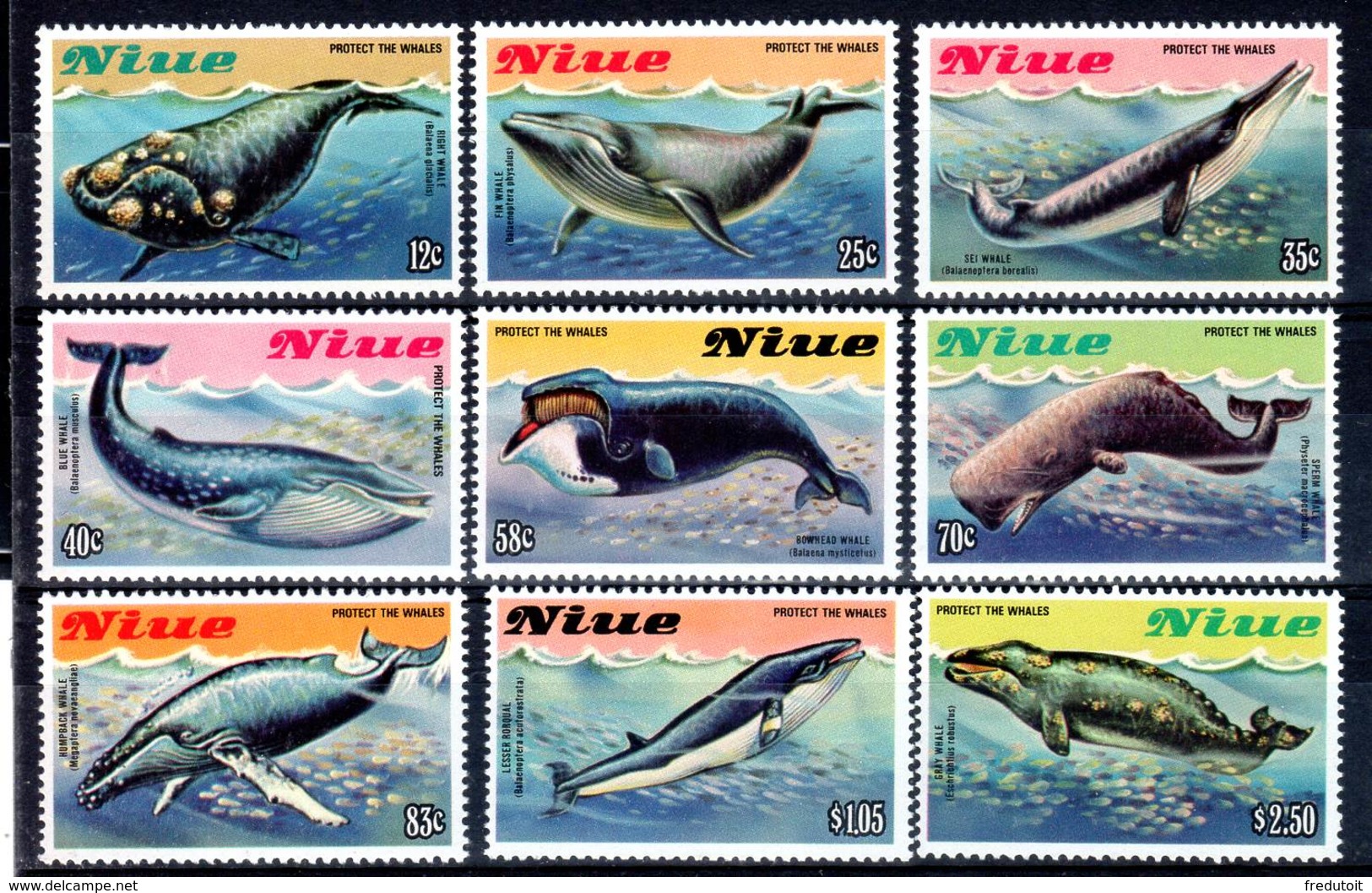 NIUE - N°388/96 ** (1983)  BALEINES - Niue