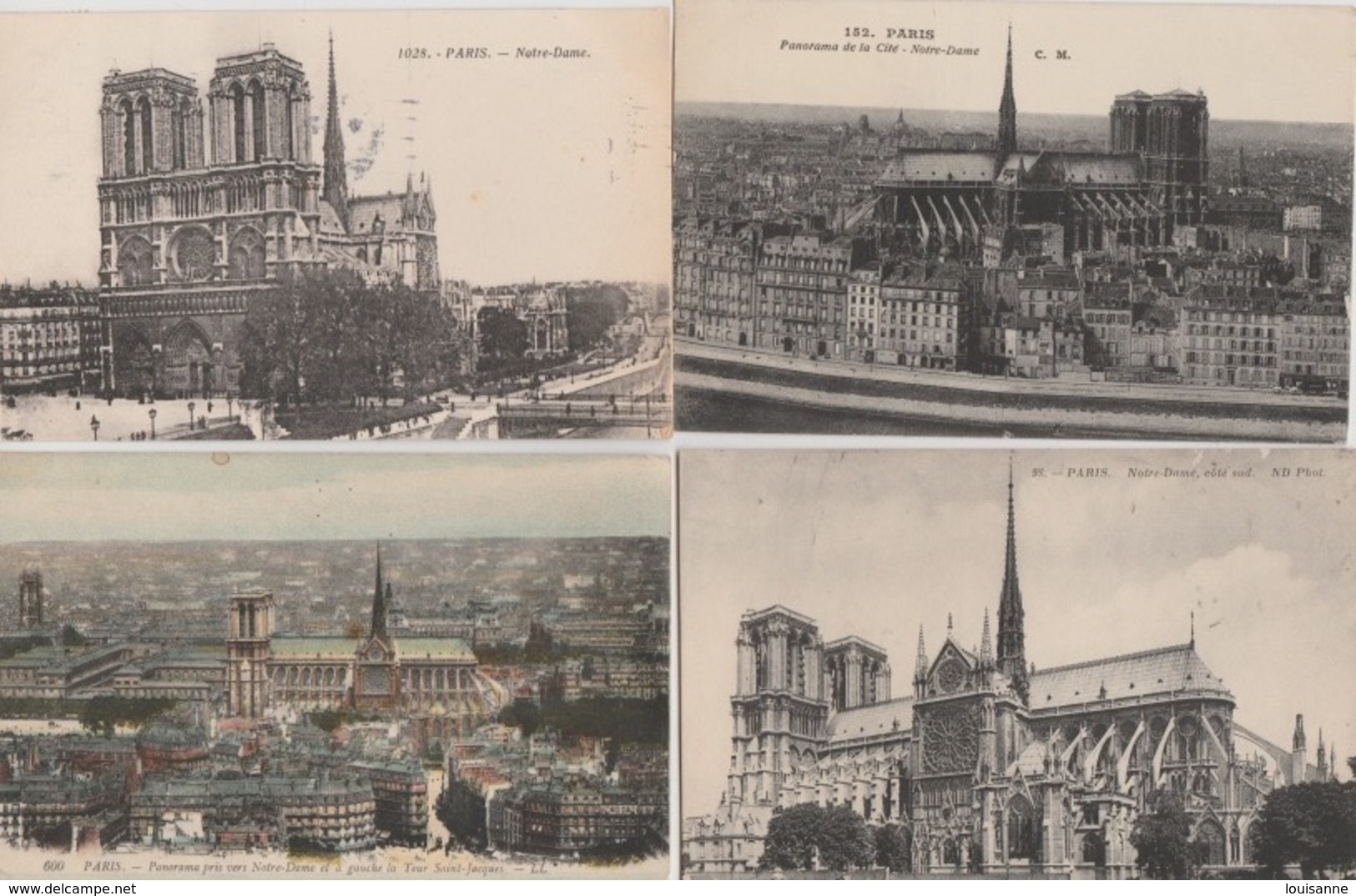 19 / 5 / 128  - PARIS  - LOT  DE  53  CPA  &  7  CPSM  DE  NOTRE  DAME  DIVERSES - Toutes Scanées - 5 - 99 Postcards