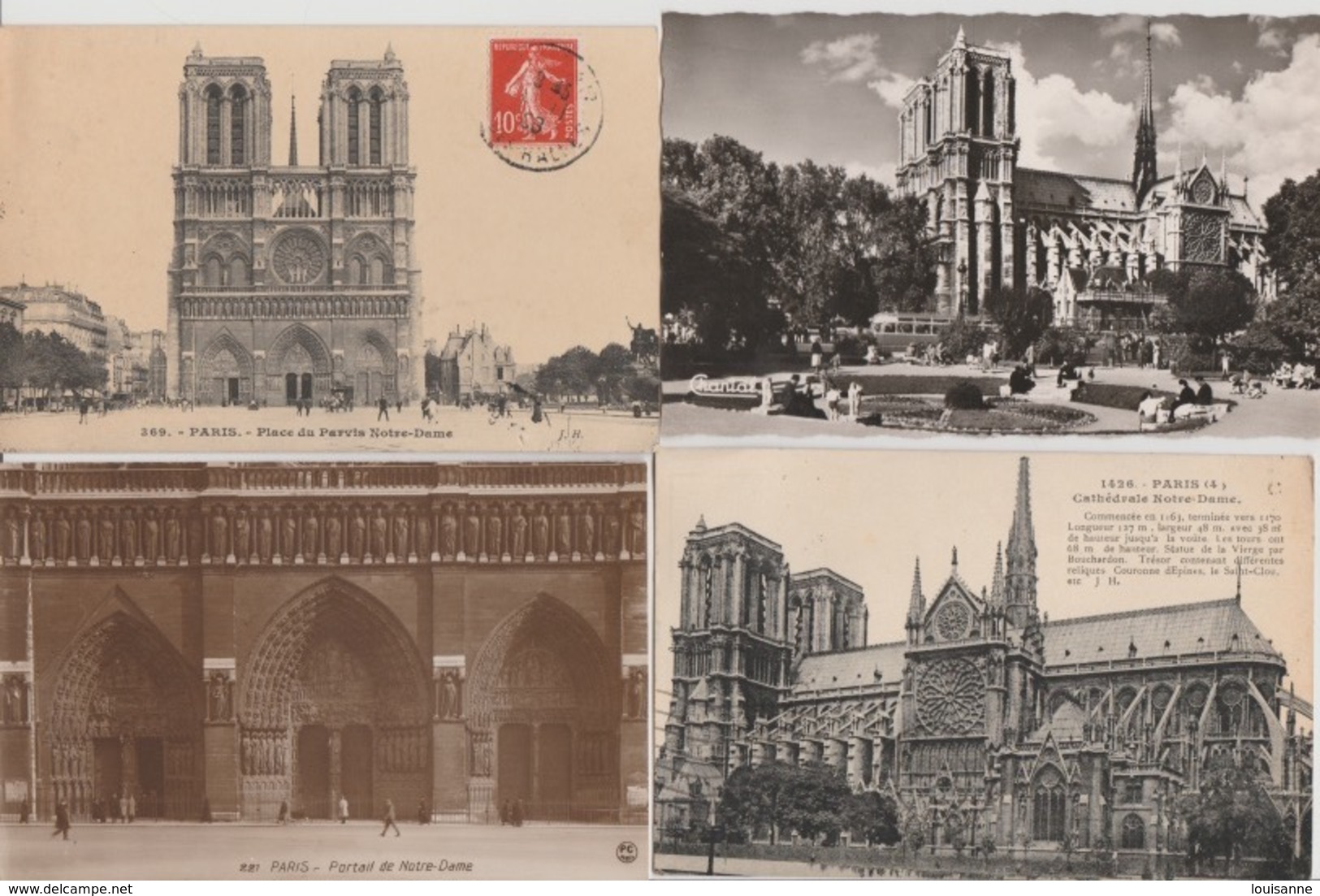 19 / 5 / 128  - PARIS  - LOT  DE  53  CPA  &  7  CPSM  DE  NOTRE  DAME  DIVERSES - Toutes Scanées - 5 - 99 Postcards