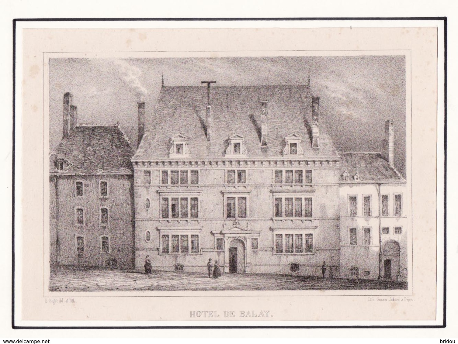 39  DOLE   Hôtel De Balay    Gravure Ancienne - Dole