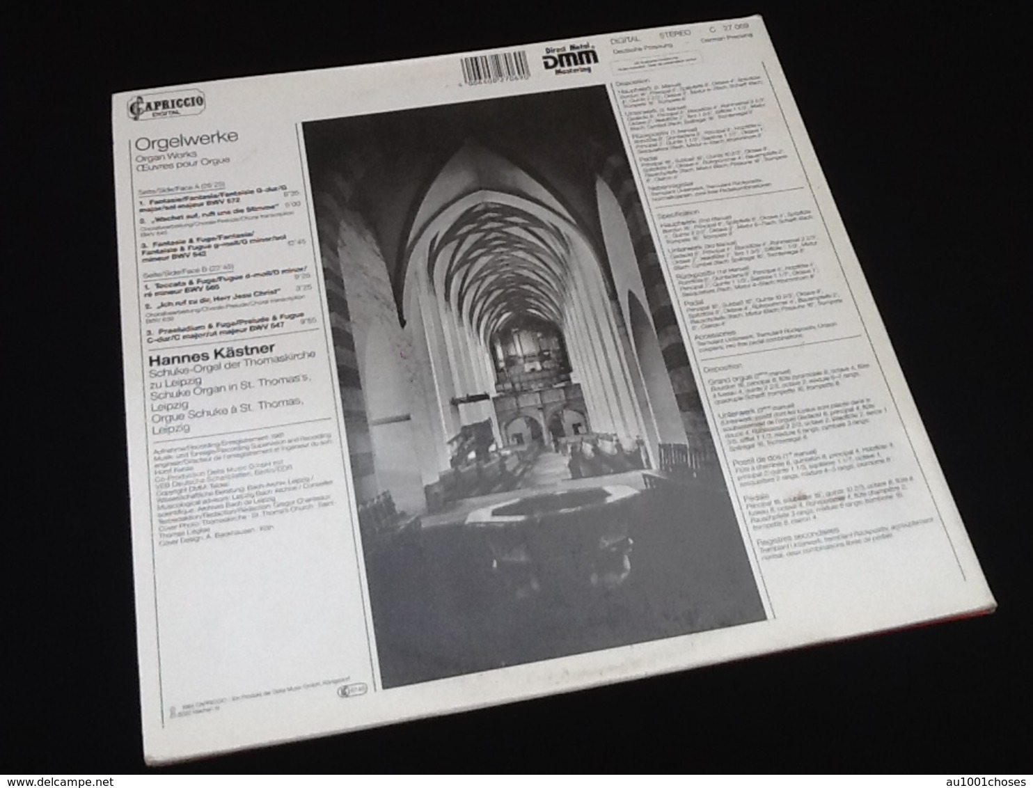 Vinyle 33 Tours  Orgelwerke Johann Sébastien Bach (1984) - Classique