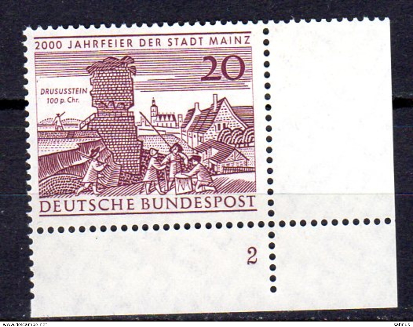 Bund   375 ** Postfrisch  Formnummer - Unused Stamps