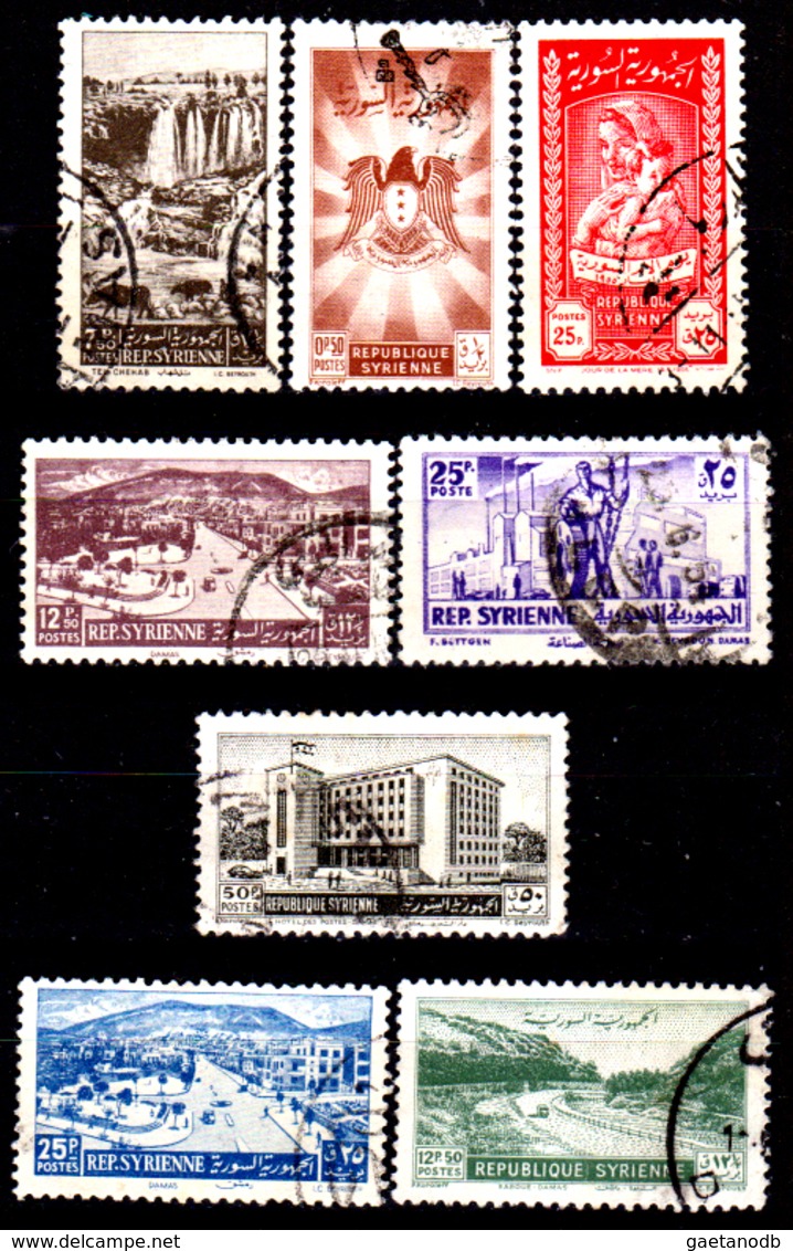 Siria-00081 - Valori Del 1950-55 (o) Used - Senza Difetti Occulti. - Siria