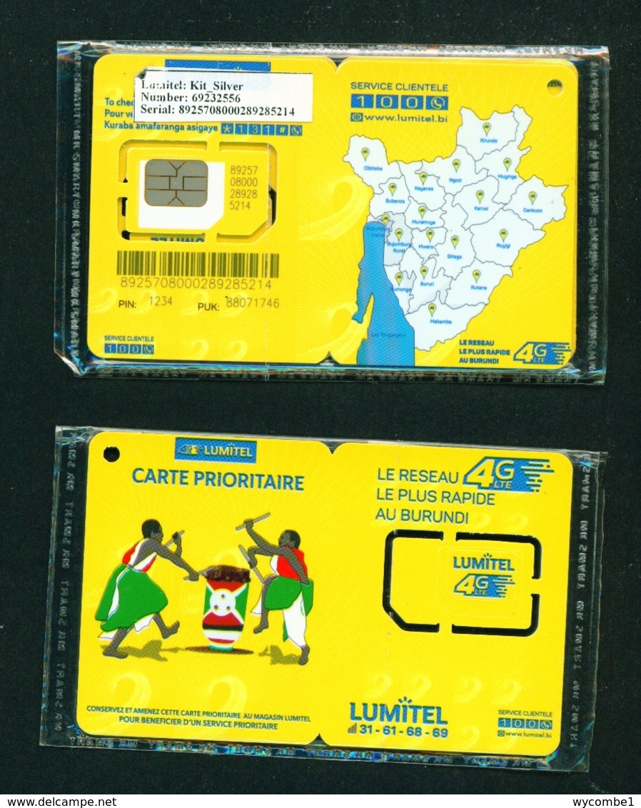 BURUNDI - Mint Sealed Lumitel SIM Phonecard With Chip - Burundi