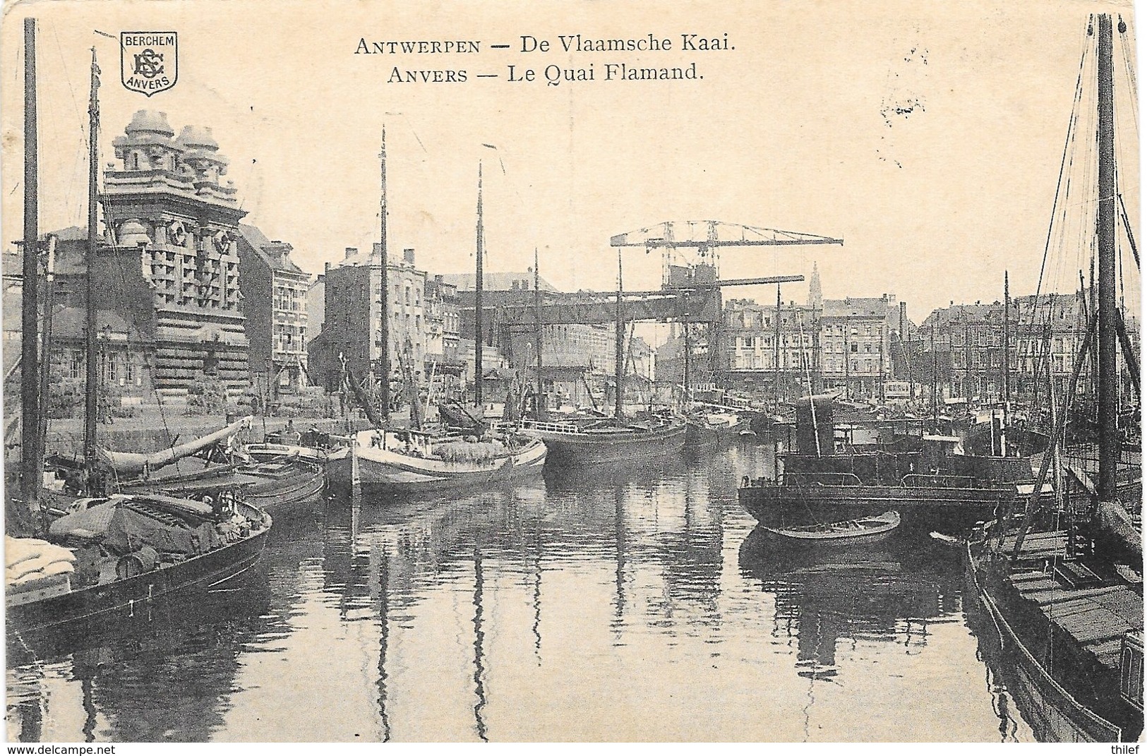 Anvers NA68: Le Quai Flamand 1915 ( Péniches ) - Antwerpen