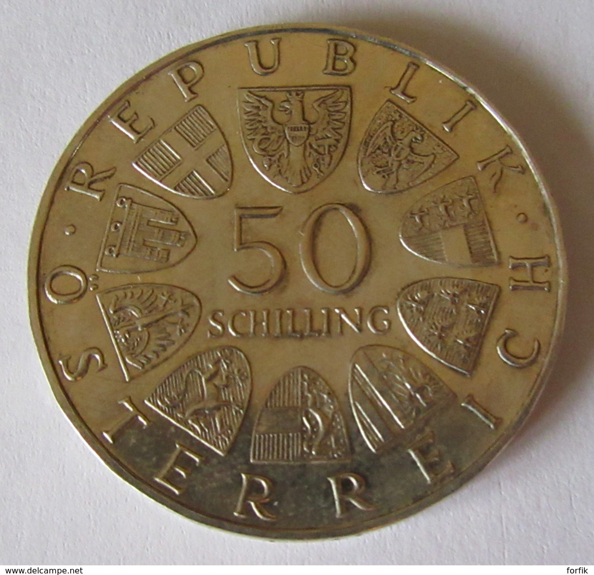 Autriche - Monnaie 50 Schilling Julius Raab 1971 - Argent - Autriche