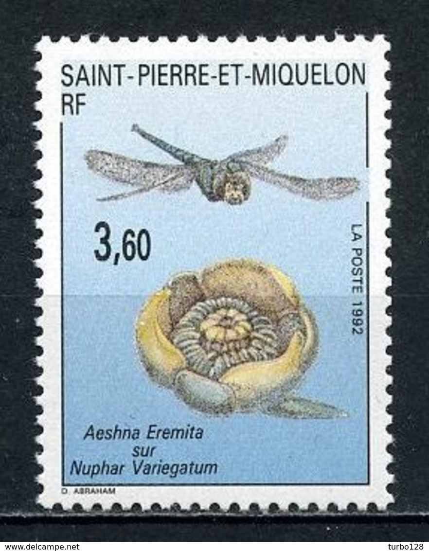 SPM MIQUELON 1992  N° 560 ** Neuf  MNH Superbe C 1.70 € Faune Flore Fleur Insectes Aeshna Eremita Sur Nuphar Flowers - Neufs