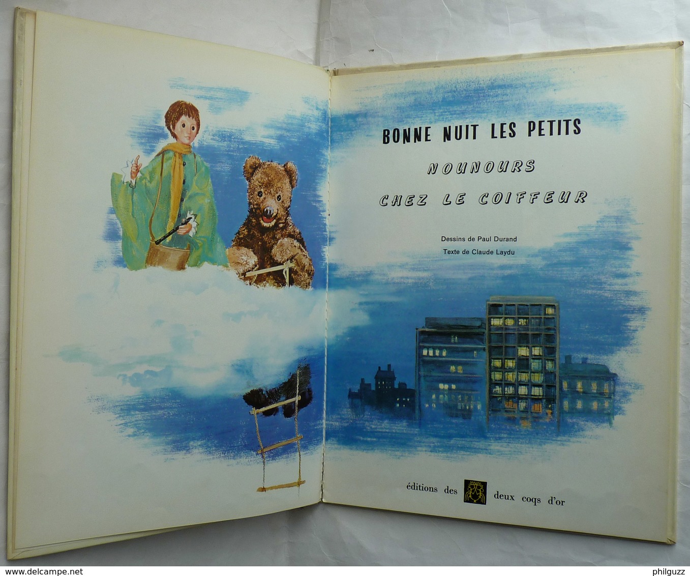 LIVRE BONNE NUIT LES PETITS - NOUNOURS CHEZ LE COIFFEUR RTF DEUX COQS D'OR 1964  Enfantina - Laydu - Hachette