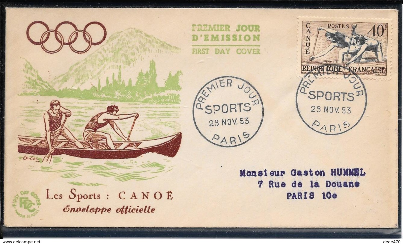 FDC 1953 - 960 à 965 Sport En L'honneur Des Médaillés Français Aux J.O. D'Helsinski - 1950-1959