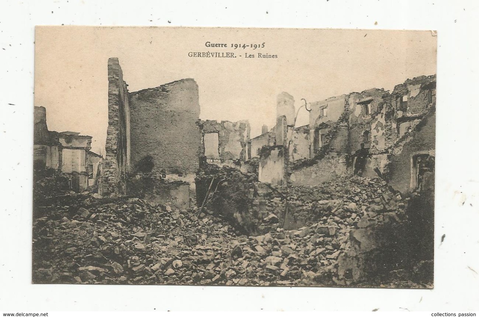 Cp, Militaria , Guerre 1914-1915 ,  GERBEVILLER , Les Ruines ,  écrite 1916 - Oorlog 1914-18