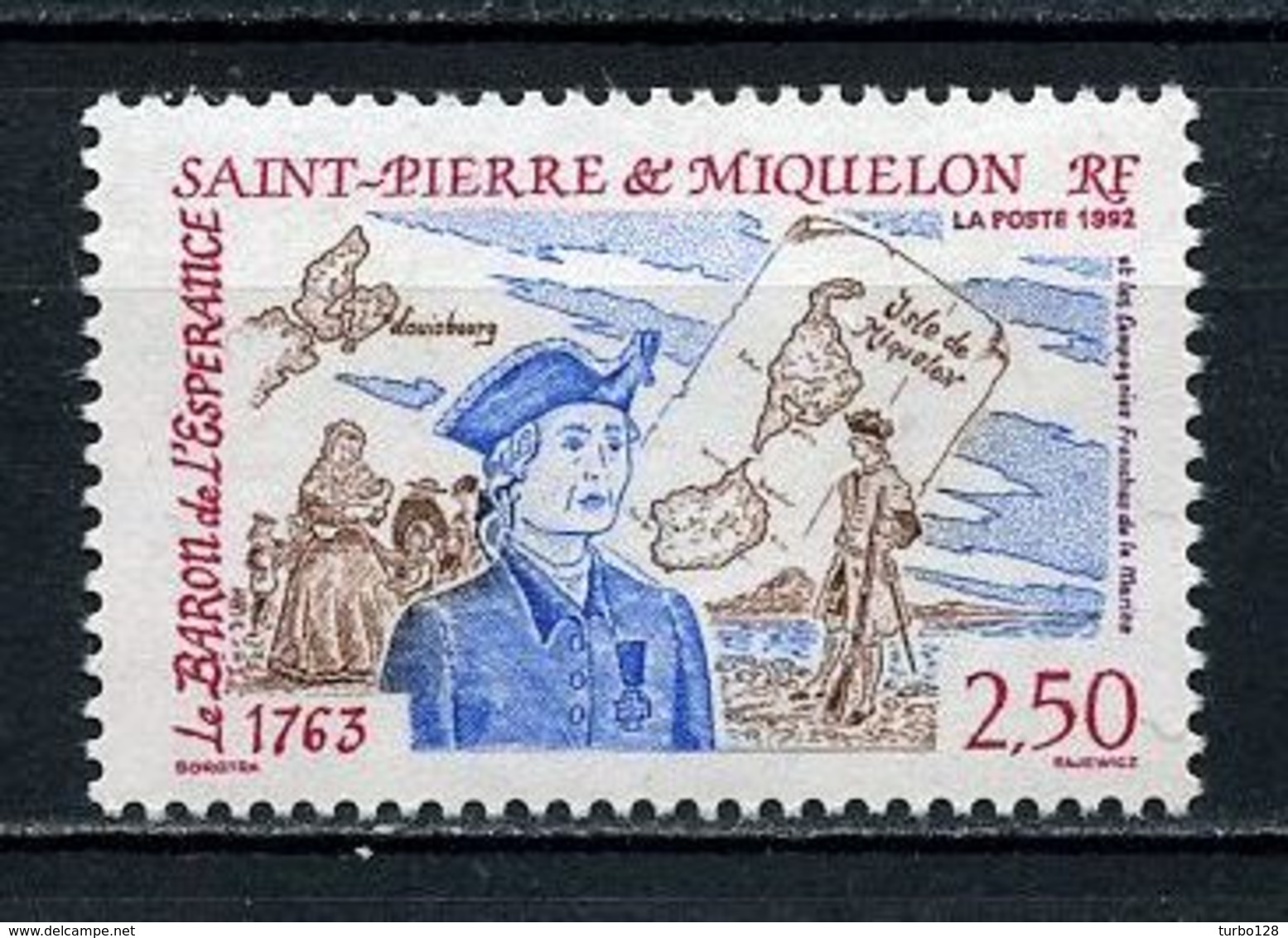 SPM MIQUELON 1992 N° 570 ** Neuf MNH Superbe C 1.40 € Le Baron De L' Espérance Marine Compagnies Franches - Neufs