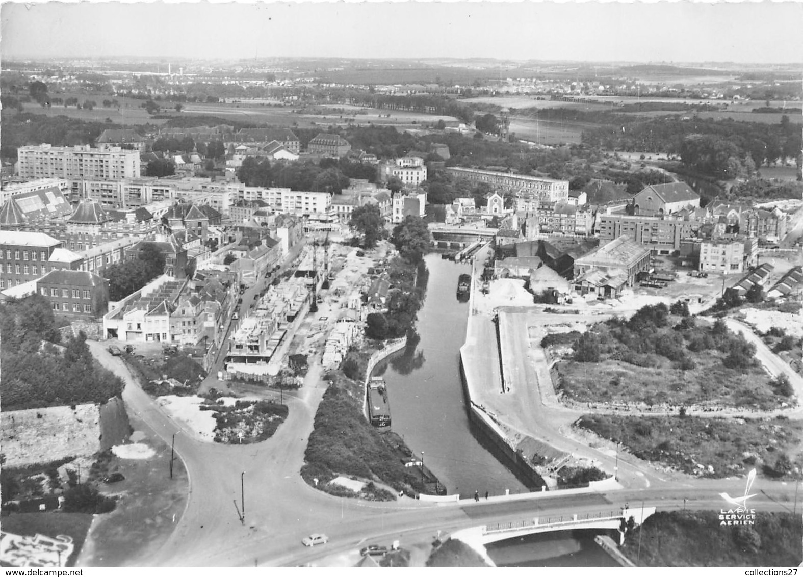 59-MAUBEUGE- LE PONT ROUGE VUE DU CIEL - Maubeuge