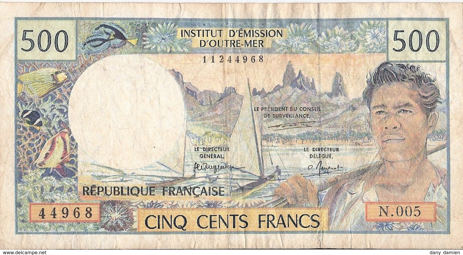 France - Billet De 500 Francs NOUVELLE CALEDONIE - NOUMEA - Institut D'Emission D'Outre-mer - Territoires Français Du Pacifique (1992-...)