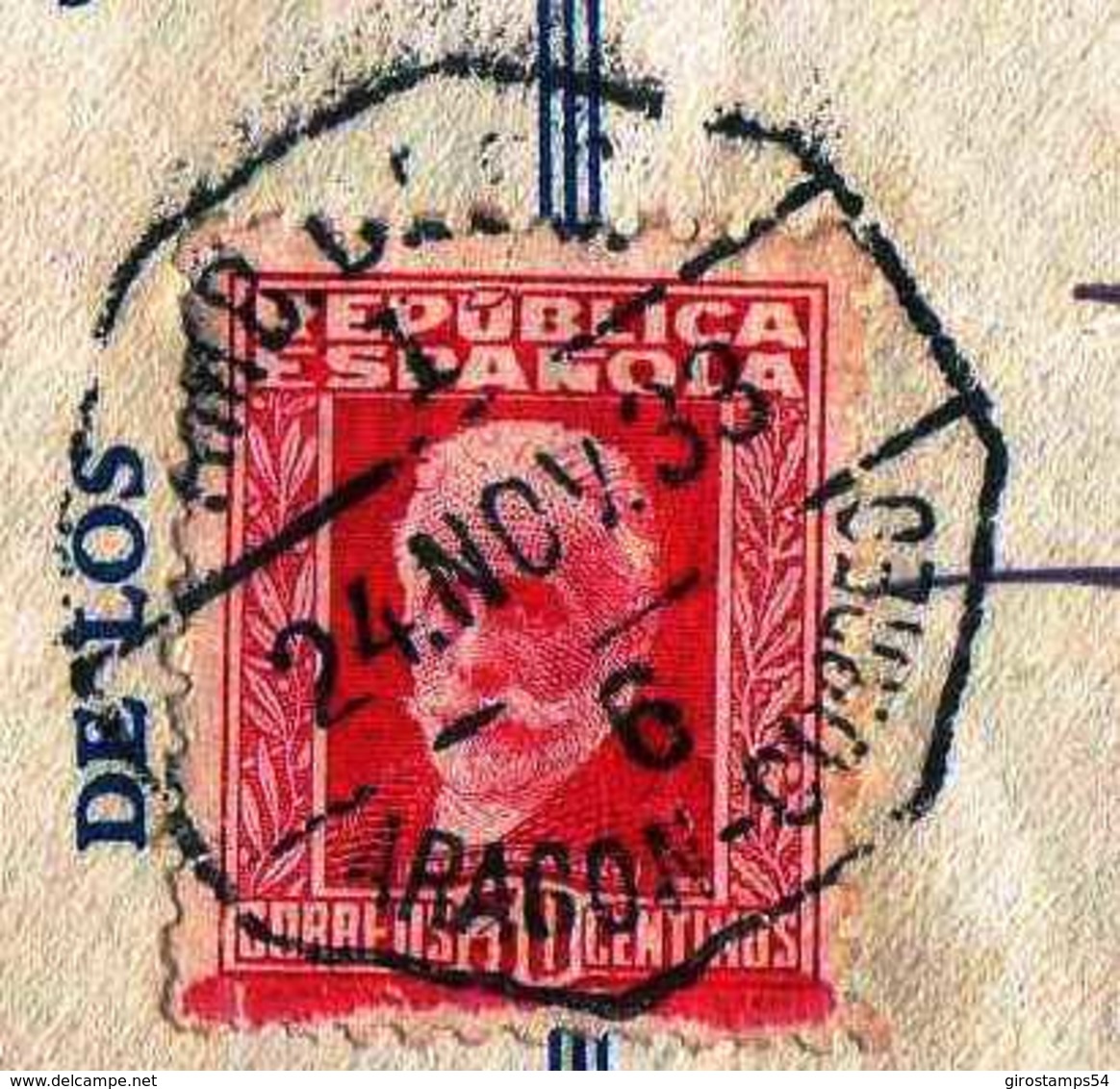 Girostamps54.- ESPAÑA .- ESPAÑA .- CARTA DE LA POSADA DE JOSE MARCEN DE ZARAGOZA CIRCULADA EN ABULANTE ARAGON-CORREOS - Cartas & Documentos