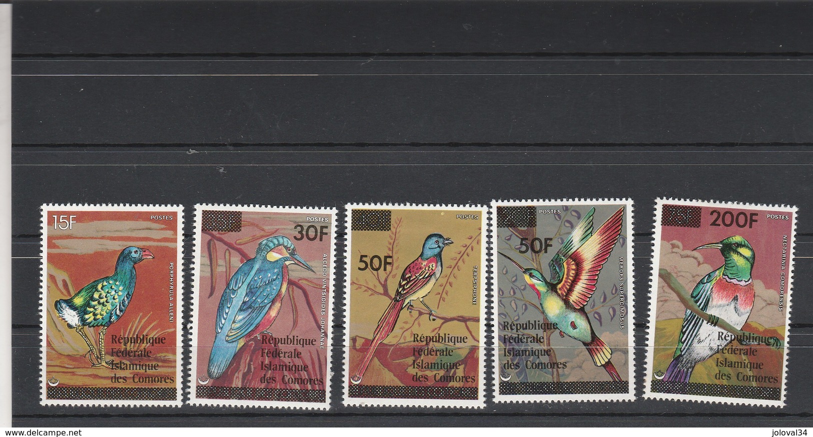 COMORES 269 à 273 * - Avec Charnière  - 2 Scan - Oiseaux - Comores (1975-...)