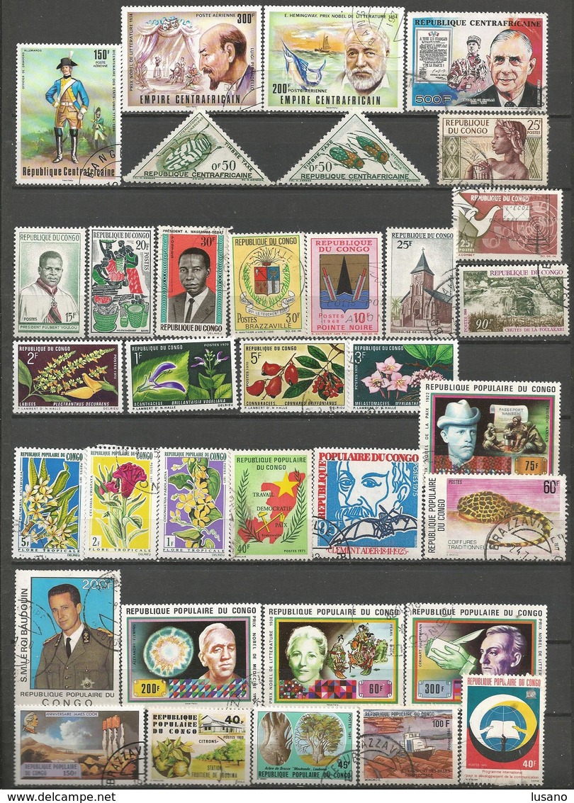 Afrique - 900 timbres neufs ou oblitérés : Bénin, burkina Faso, etc... Voir description