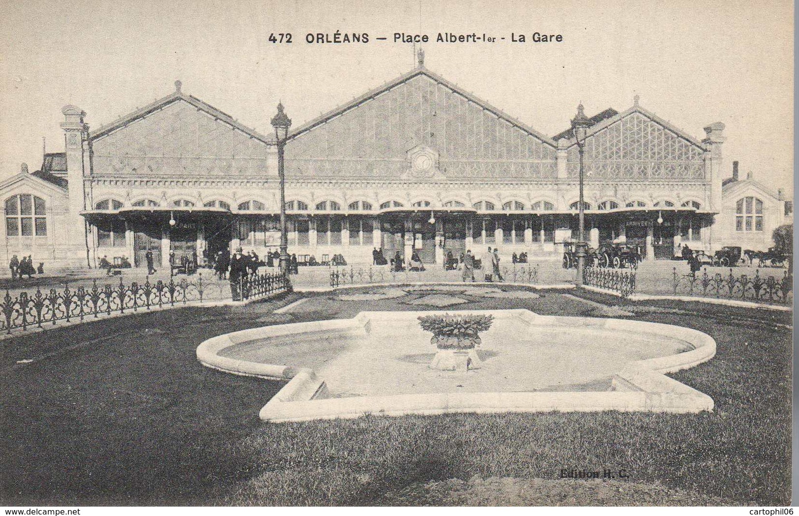 - CPA ORLEANS (45) - Place Albert 1er - La Gare - Edition H. C. 472 - - Orleans