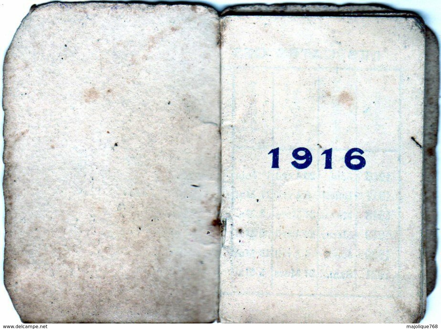 Petit Calendrier 1916 De La Poste - Dimension - 4 X 5,5 Cm - - Kleinformat : 1901-20