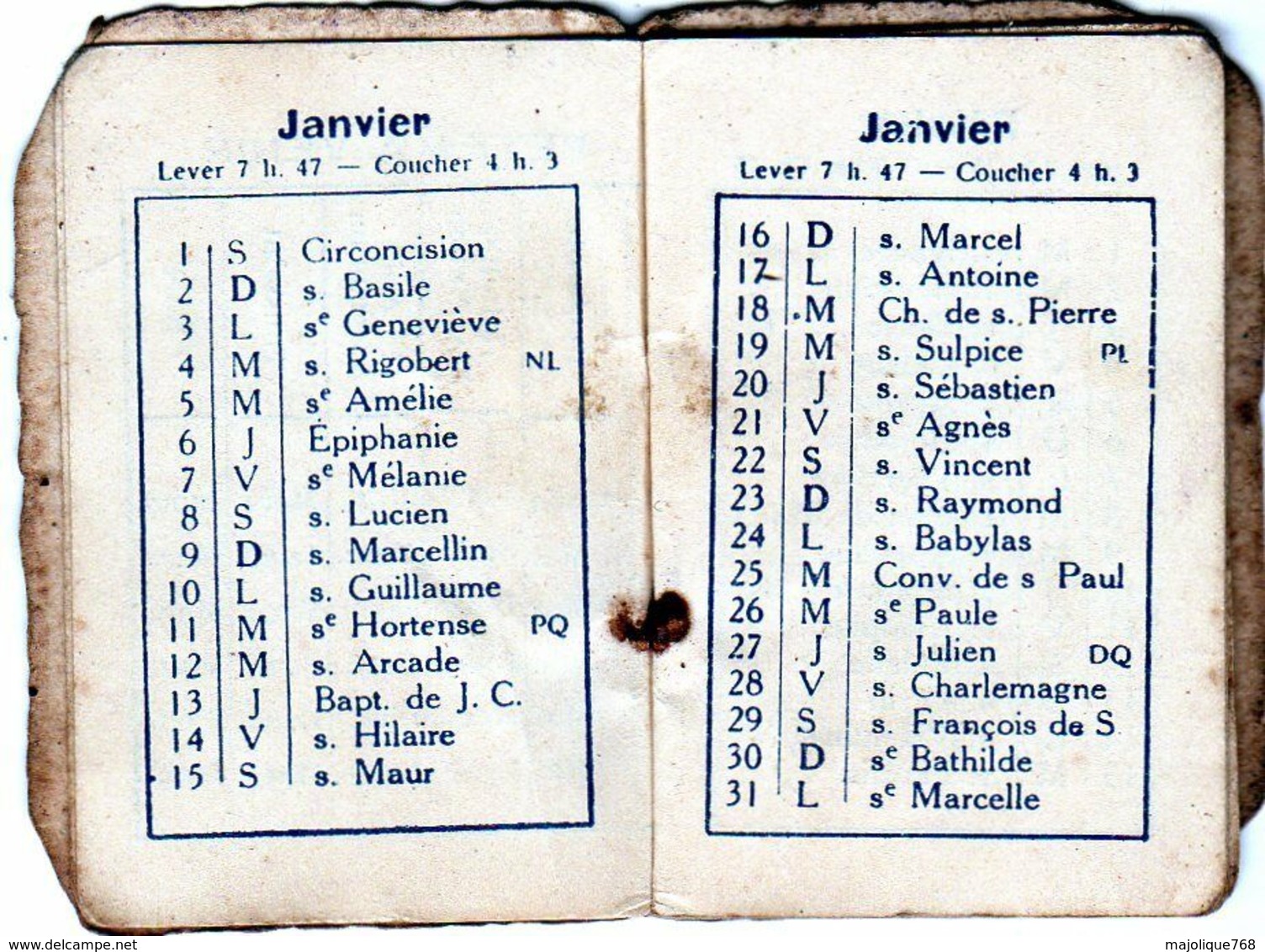 Petit Calendrier 1916 De La Poste - Dimension - 4 X 5,5 Cm - - Kleinformat : 1901-20