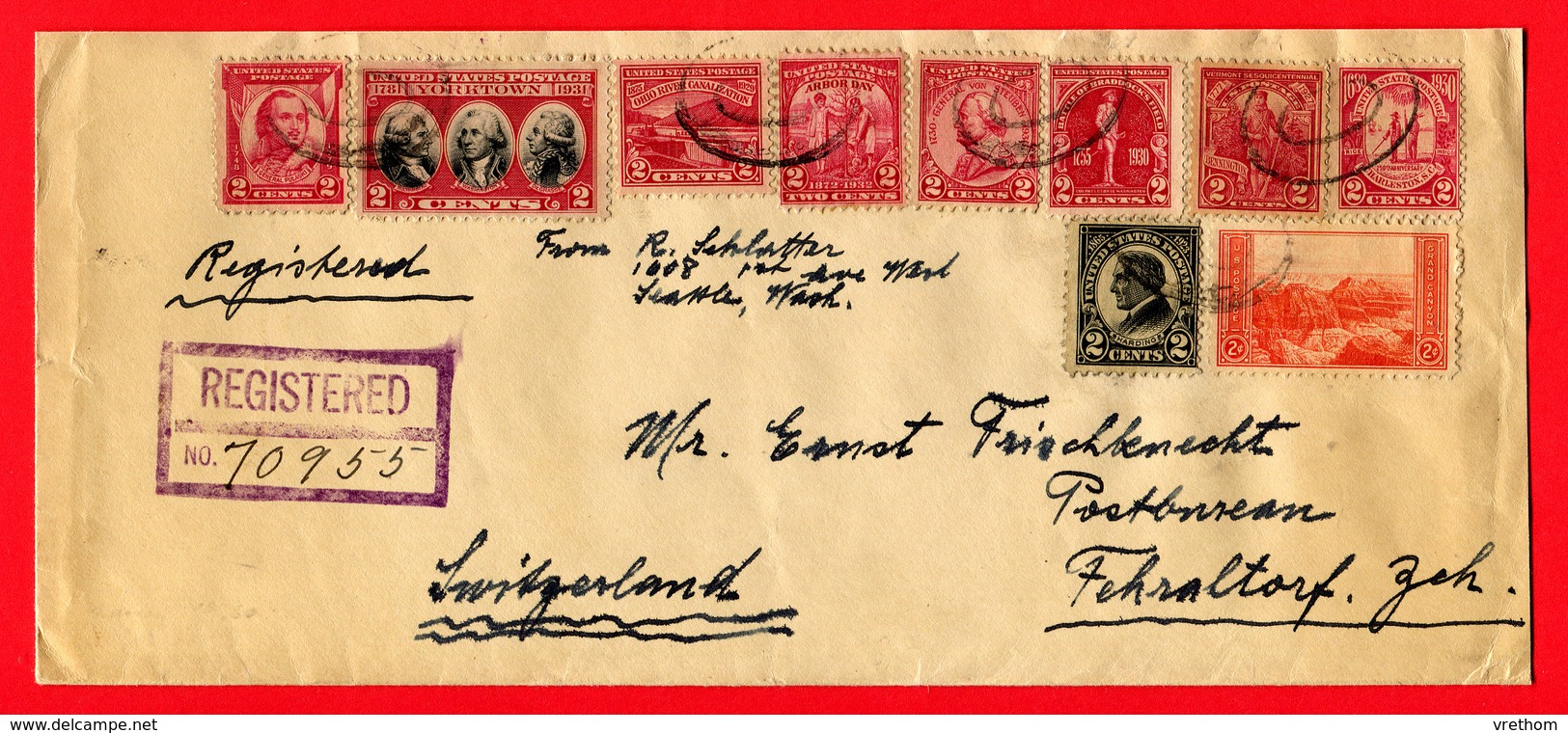 USA,  1936, New York    To   Fehraltdorf, Switzerland - Lettres & Documents