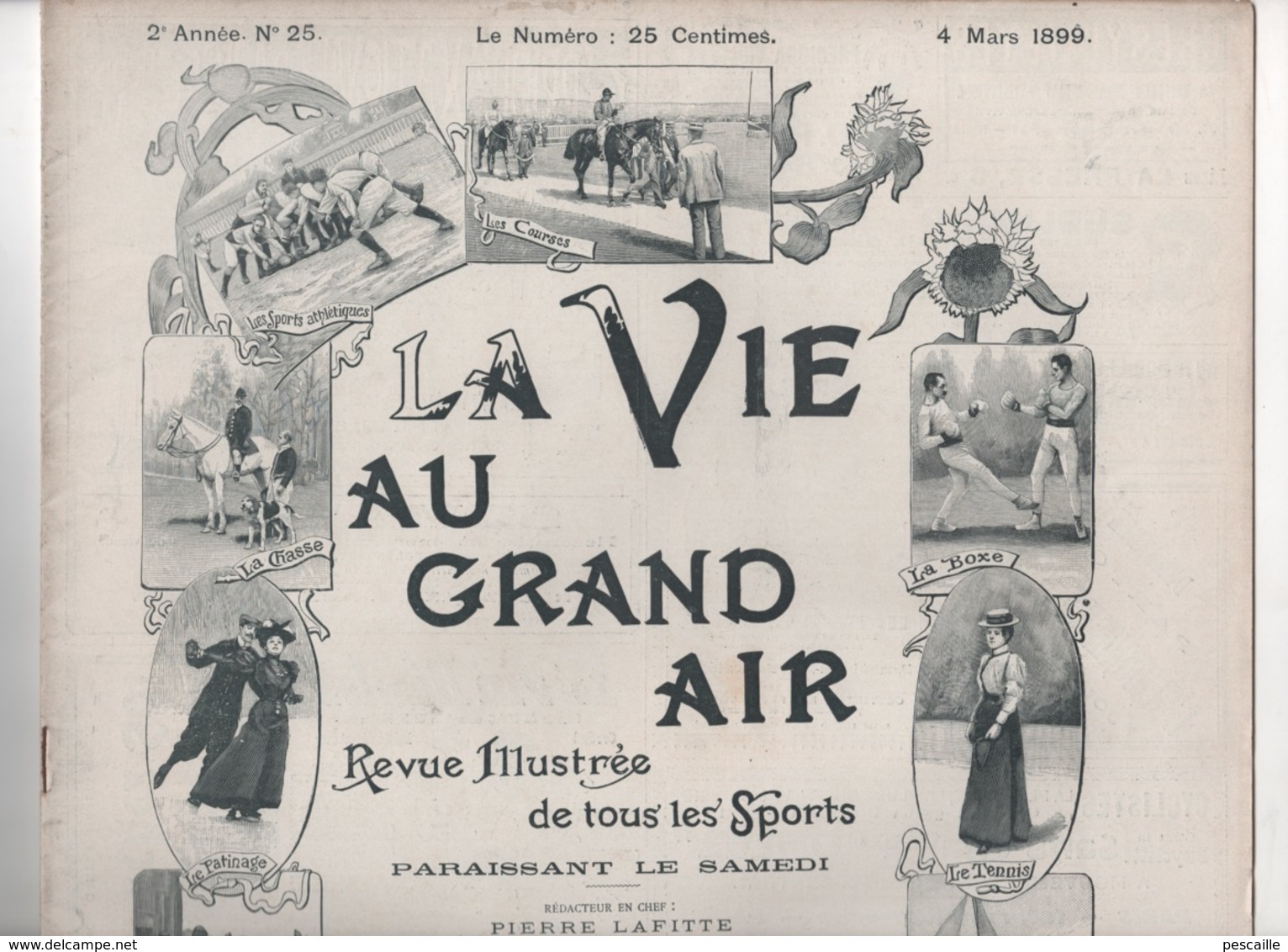 LA VIE AU GRAND AIR 04 03 1899 - LUTTE - COURSE DE LEVRIERS WATERLOO CUP - TENNIS NICE - SOCIETE EQUESTRE L'ETRIER - Riviste - Ante 1900