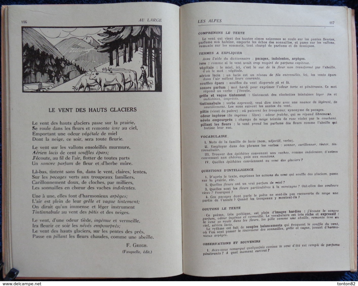 H. Filloux - Au large - Éditions de L' École - Recueil de Textes Commentés .