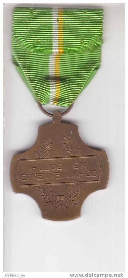 Médaille Belge - Hulde En Erkentelijkheid - Autres & Non Classés