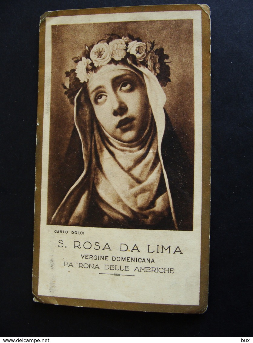 SANTA ROSA DE LIMA - HOLY CARD    SANTINO HOLY CARD - Devotion Images