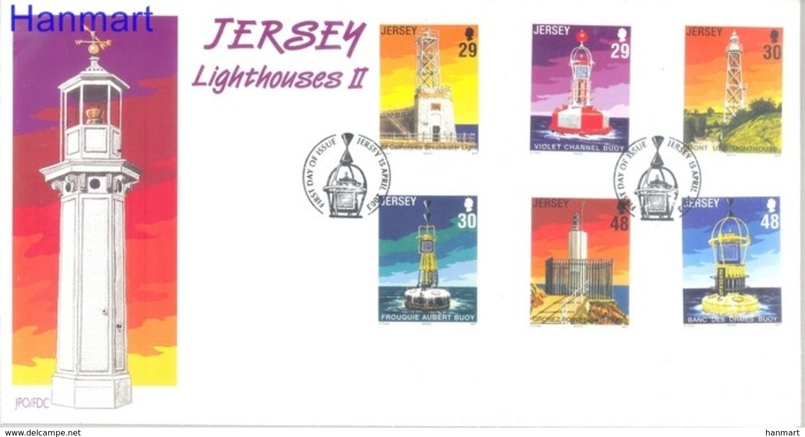 Jersey 2003 Mi 1074-1079 FDC ( FDC ZE3 JRS1074-1079 ) - Faros