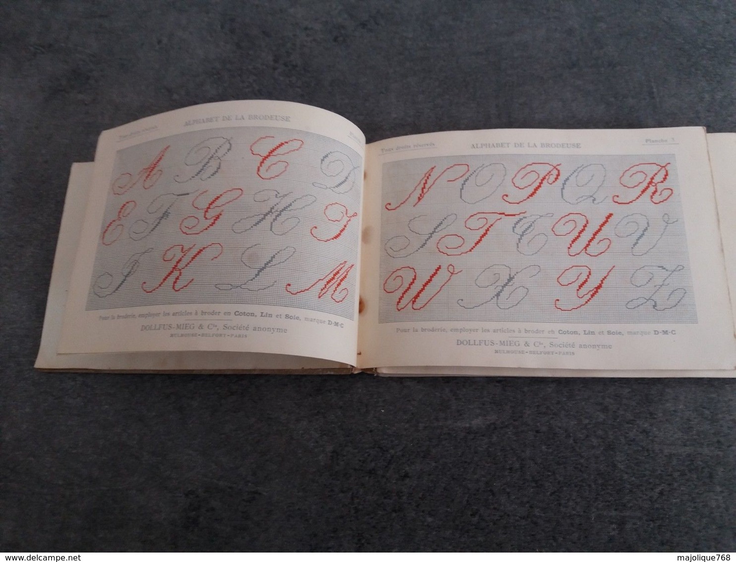 Ancien Petit Livre L'Alphabet De La Brodeuse - éditions TH. De Dillmont - - Cross Stitch