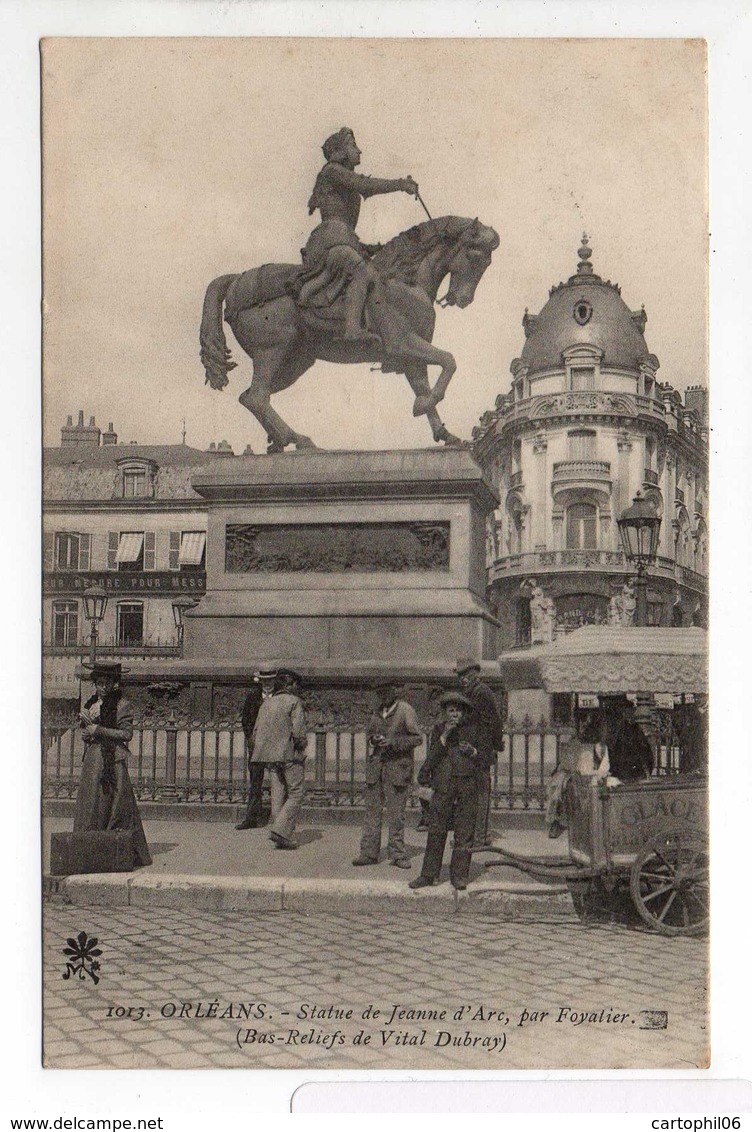 - CPA ORLEANS (45) - Statue De Jeanne D'Arc 1905 (avec Marchand De Glaces) - N° 1013 - - Orleans