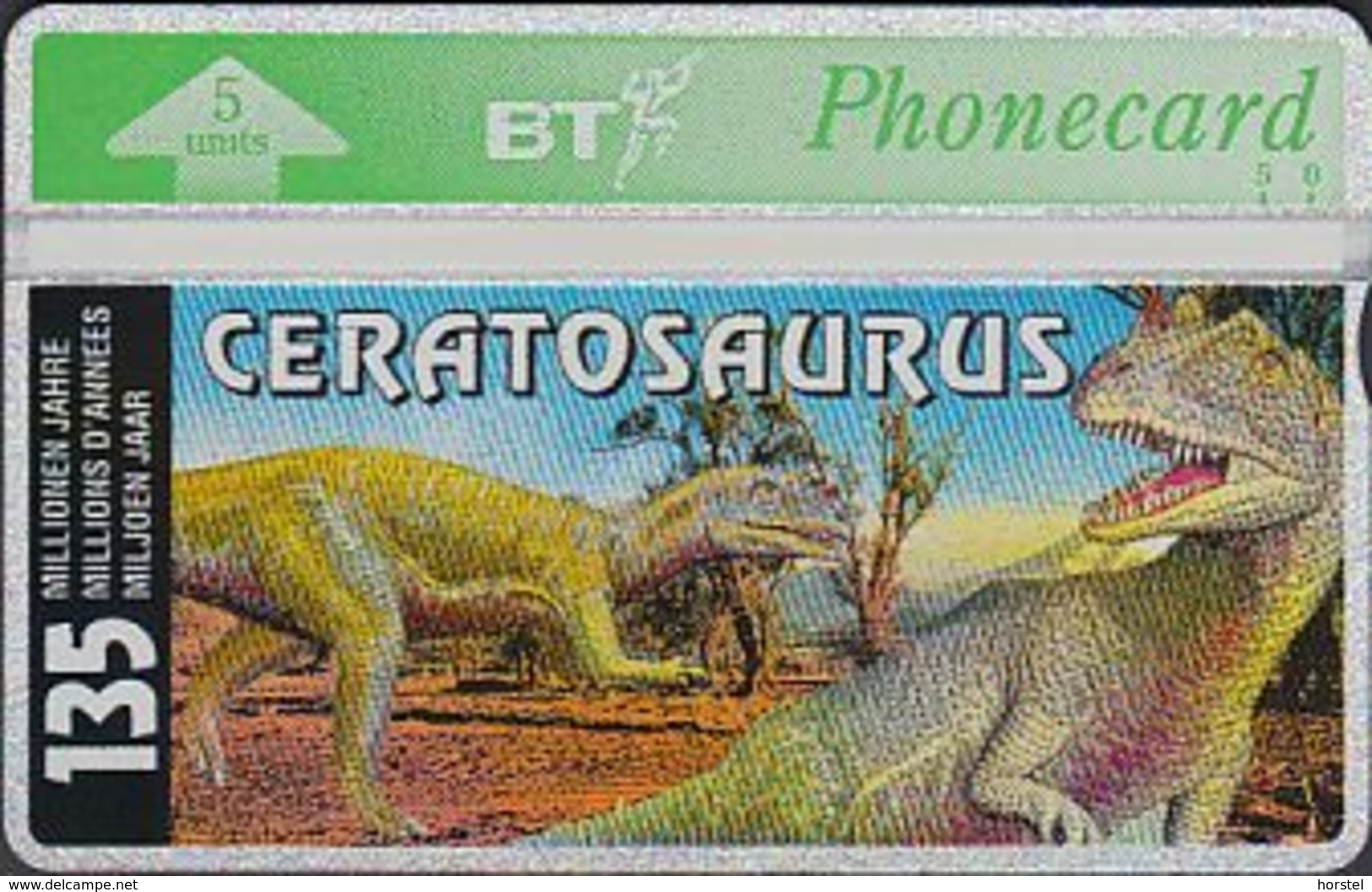 UK Bto 62 Dinosaur Series (5) Ceratosaurus - 309G - BT Emissioni Straniere