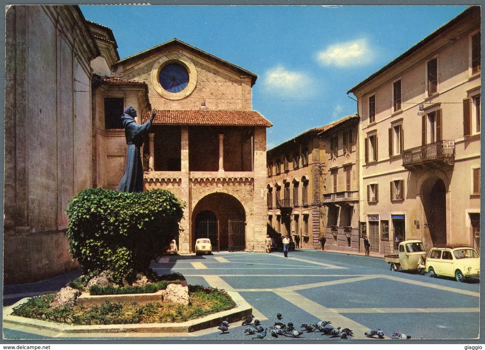 °°° Cartolina N. 4 Rieti Piazza Mariano Vittori Viaggiata Con Annullo Speciale °°° - Rieti