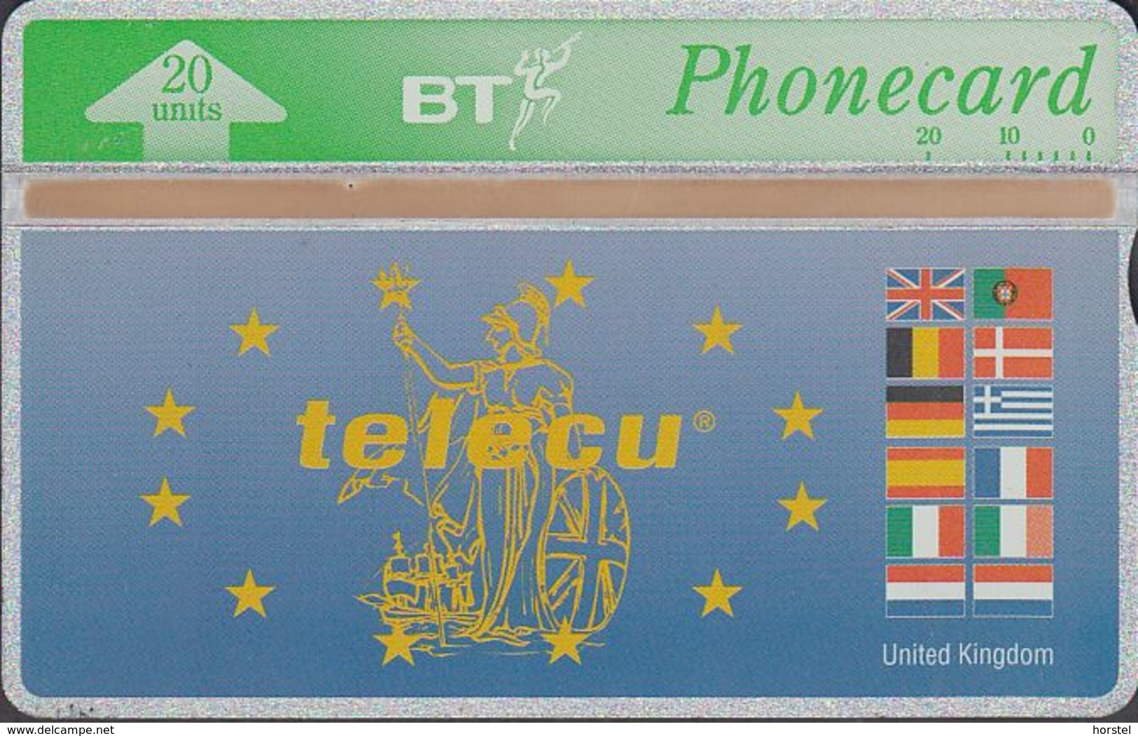 UK Bto 110 Telecu- Flags - 449A, Mint - BT Edición Extranjera