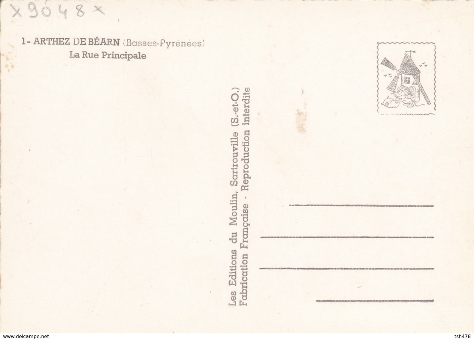 64-----RARE--ARTHEZ DE BEARN---la Rue Principale--voir 2 Scans - Arthez De Bearn