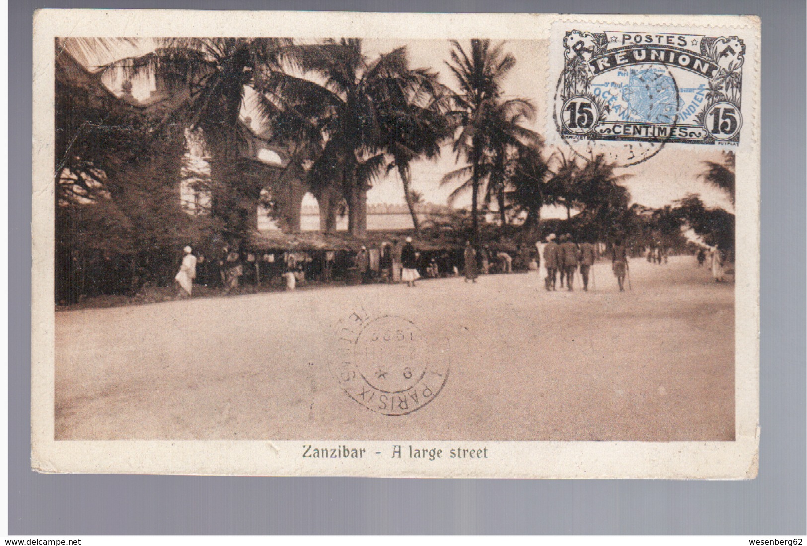 TANZANIA Zanzibar A Large Street 1922 OLD POSTCARD - Tanzania