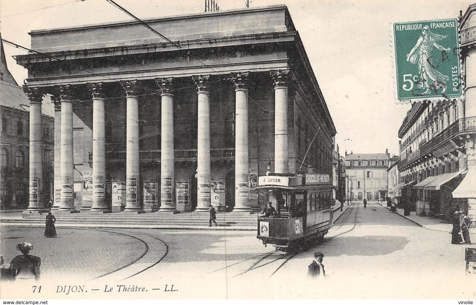 PIE.LOT CH -19-3805 : DIJON. EDITION LL. THEATRE. TRAMWAY. - Dijon