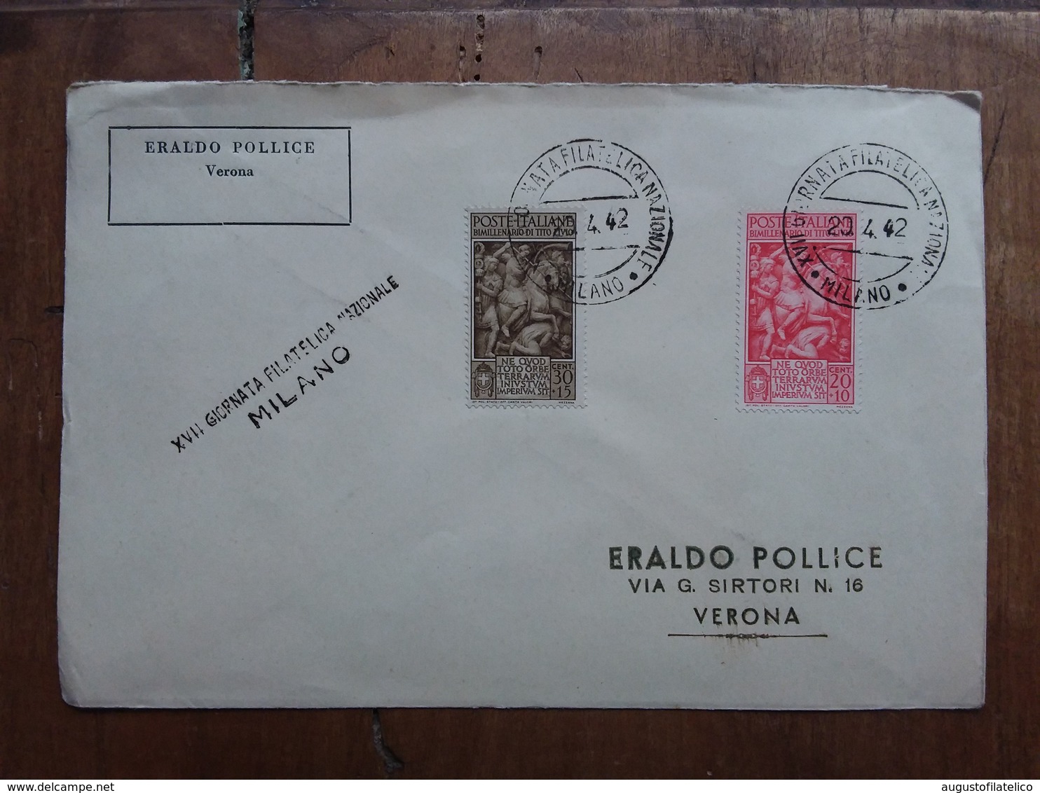 REGNO - Marcofilia - Milano - Giornata Filatelica 1942 + Spese Postali - Storia Postale